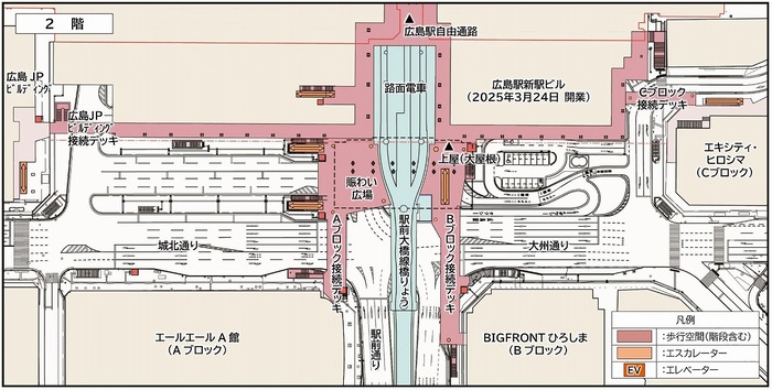 広島駅南口2階レイアウト図